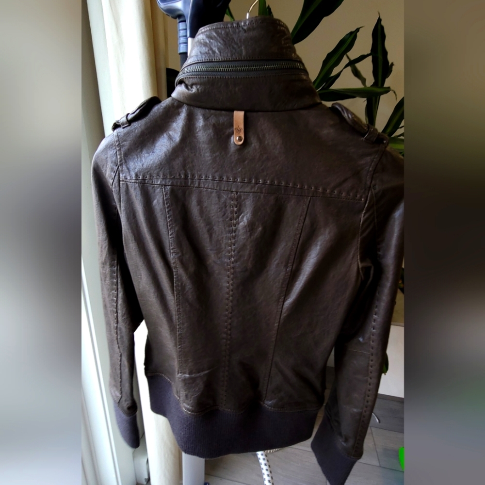 Mackage Leather Bomber Jacket